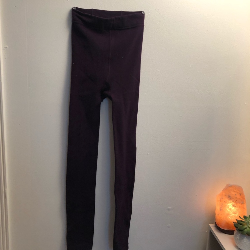 thick purple legging. long